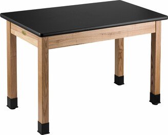 National Public Seat Science Lab Table High Pressure Laminate Top Plain Front 24 x 54