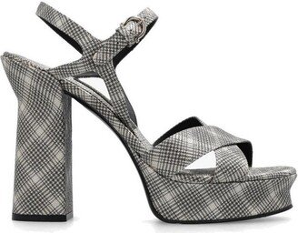 Sonya Checked Heeled Sandals