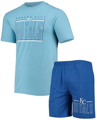 Men's Concepts Sport Royal, Light Blue Kansas City Royals Meter T-shirt and Shorts Sleep Set - Royal, Light Blue