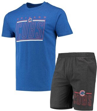 Men's Concepts Sport Charcoal, Royal Chicago Cubs Meter T-shirt and Shorts Sleep Set - Charcoal, Royal