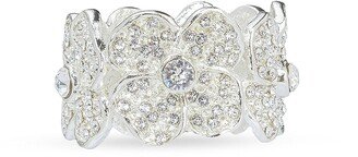 Nomi K Swarovski Crystal Daisy 4-Piece Napkin Ring Set