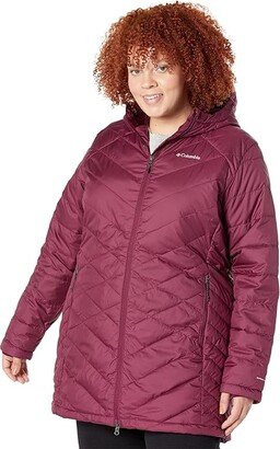 Plus Size Heavenly Long Hooded Jacket (Marionberry) Women's Coat