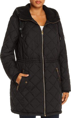 Plus Cascade Womens Quilted Cold Weather Parka Coat