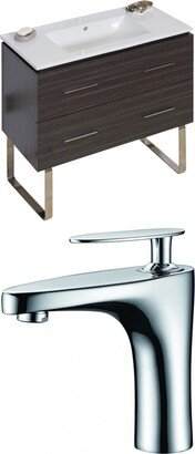 36-in. W x 18-in. D Plywood-Melamine Vanity Set In Dawn Grey With Single Hole CUPC Faucet