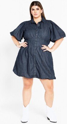 | Women's Plus Size Denim Ella Dress - Dark Denim - 24W