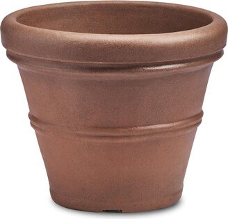 Crescent Garden Brunello Classic Rolled-Rim Planter 16 Inch Rust