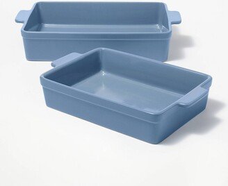 2pc Stoneware Rectangle Baking Dish Set - Figmint™