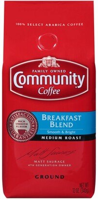 Community Coffee Breakfast Blend Medium Roast Premium Ground Coffee, 12 Oz - 6 Pack