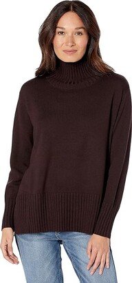 Turtleneck Pullover (Cassis) Women's Clothing