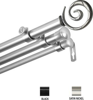 InStyleDesign Radial Triple Curtain Rod 13/16 inch dia.