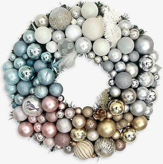 Selfridges Edit Multi Wishful Wonderland Metallic-bauble Upcycled Christmas Wreath 50cm