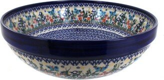 Blue Rose Pottery Blue Rose Polish Pottery Spring Blossom Large Serving Bowl