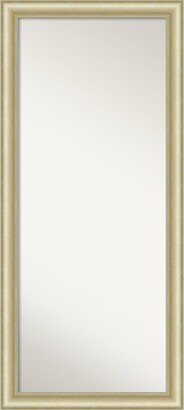 Non-Beveled Wood Full Length Floor Leaner Mirror - Textured Light Gold Frame - Textured Light Gold - Glass Size 24 x 60