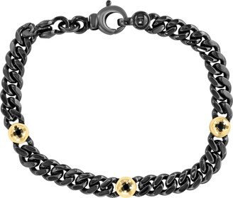 Men's Black Spinel Chain Bracelet