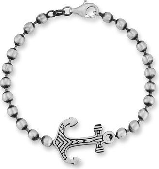 Yield of Men Men's Oxidized Anchor Bracelet