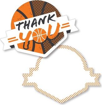 Big Dot of Happiness Basketball - Let the Madness Begin - Shaped Thank You Cards - College Basketball Party Thank You Cards with Envelopes - Set of 12