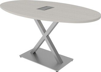 Skutchi Designs, Inc. 5Ft Conference Room Table With X Base Boat Oval Shape w/Electric Unit