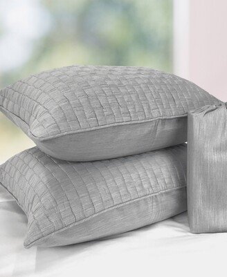 Melange Viscose from Bamboo Cotton Quilted Standard Shams 2pk