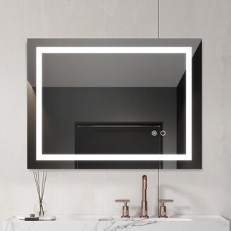 HwoamneT LED Lighted Bathroom Mirror with Anti Fog Separately