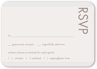 Rsvp Cards: Softly Together Wedding Response Card, Grey, Signature Smooth Cardstock, Rounded
