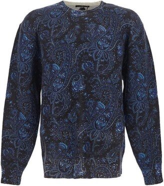 Paisley Printed Long Sleeved Sweater