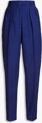 Pleated wool-twill tapered pants