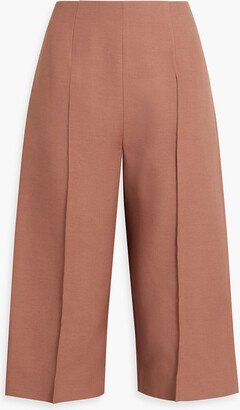 Wool and silk-blend crepe culottes