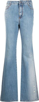 Light-Wash Flared Jeans-AA