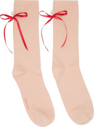 Pink Bow Socks