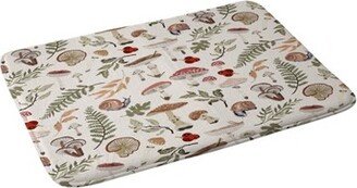 36x24 Marta Barragan Camarasa Mushroom Seasonal Memory Foam Bath Mat Brown