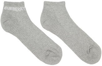 Grey Rib Intarsia Socks