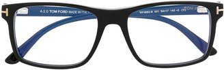 Magnetic blue-block rectangular glasses-AA