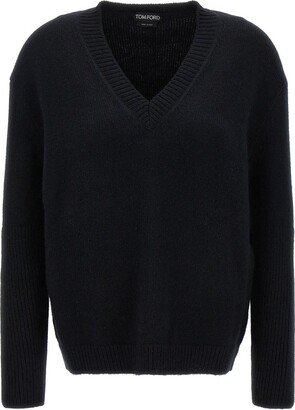 V-Neck Knitted Jumper-AN