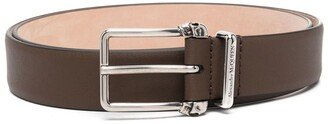 Front-Fastening Leather Belt