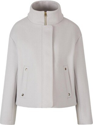 Long Sleeved High-Neck Cropped Jacket