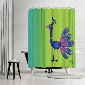 71 x 74 Shower Curtain, Peacock by Ashlee Rae Designs