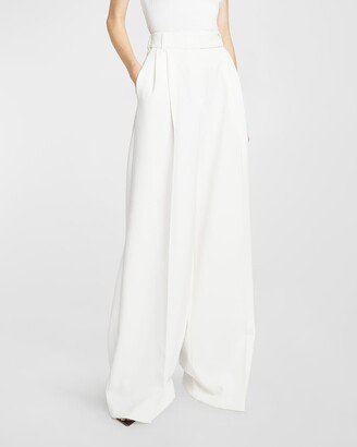 High-Rise Pleated Wide-Leg Pants