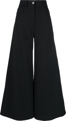 High-Waisted Wide-Leg Trousers-AP