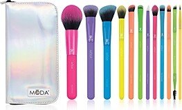 Moda Brush Totally Electric Full Face Makeup Brush Gift Set