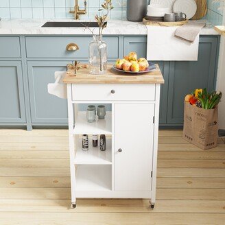 Kitchen island rolling trolley cart