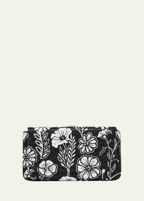 Night Bloom Crystal Rectangle Clutch Bag-AA