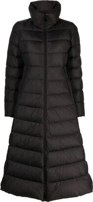 A-line quilted puffer coat