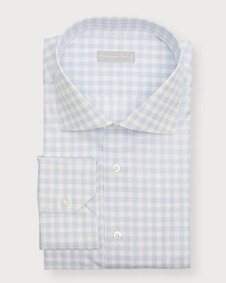 Men's Cotton Check Dress Shirt-AA