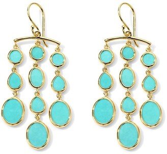 18kt yellow gold Rock Candy small turquoise chandelier earrings