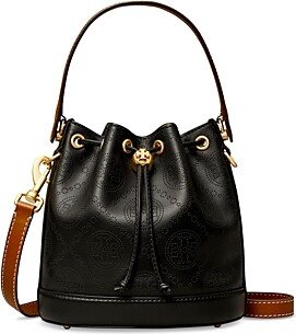 T Monogram Perforated Bucket Bag