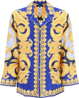 'Barocco 660' Silk Pajama Shirt-AC