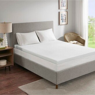 Gracie Mills 1-pc 3 Memory Foam Mattress Topper with 3M Moisture, White - Twin