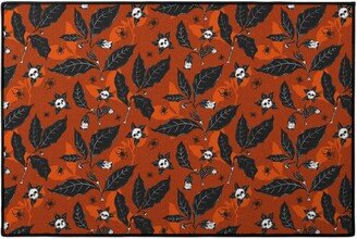 Door Mats: Atropa Belladonna - Orange Door Mat, Orange