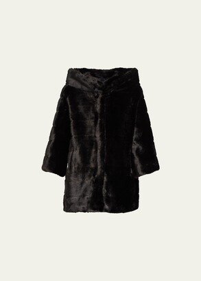 FAZ Long Swinger Faux Fur Jacket