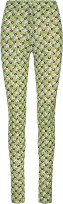 Green Floralia Opaque Tights